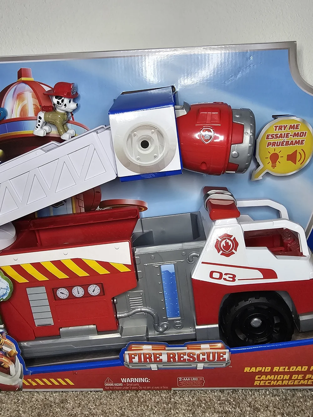 Paw Patrol Fire Rescue Truck Toy - Red, White, Blue